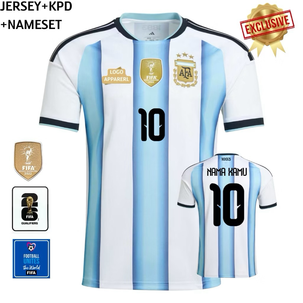 Jersey Argentina Home Piala dunia 2026 2027 - Jersey Argentina World Cup Grade Original