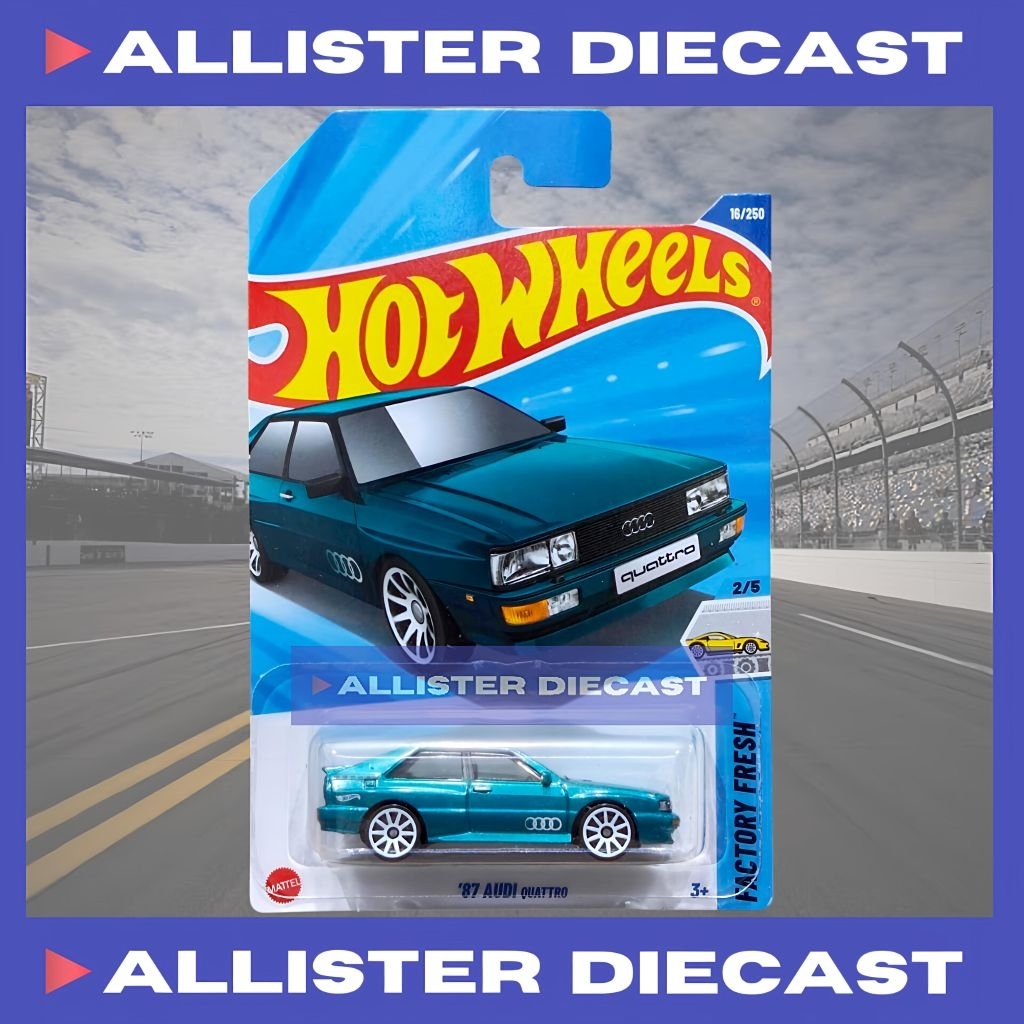 Hot Wheels 87 Audi Quattro Hijau Hotwheels 87 Audi Quattro Green HW Factory Fresh