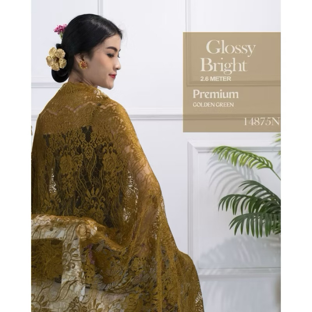 KAIN KEBAYA BROKAT METALIC GLOSSY BRIGHT//KAIN BROKAT METALIC GLOSSY