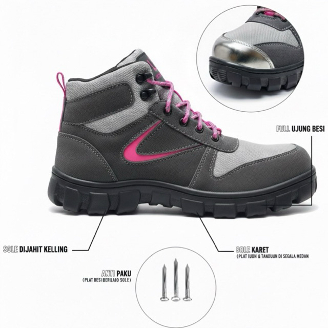 GRANCHIO safety Livina - Sepatu wanita safety boots sepatu safety wanita