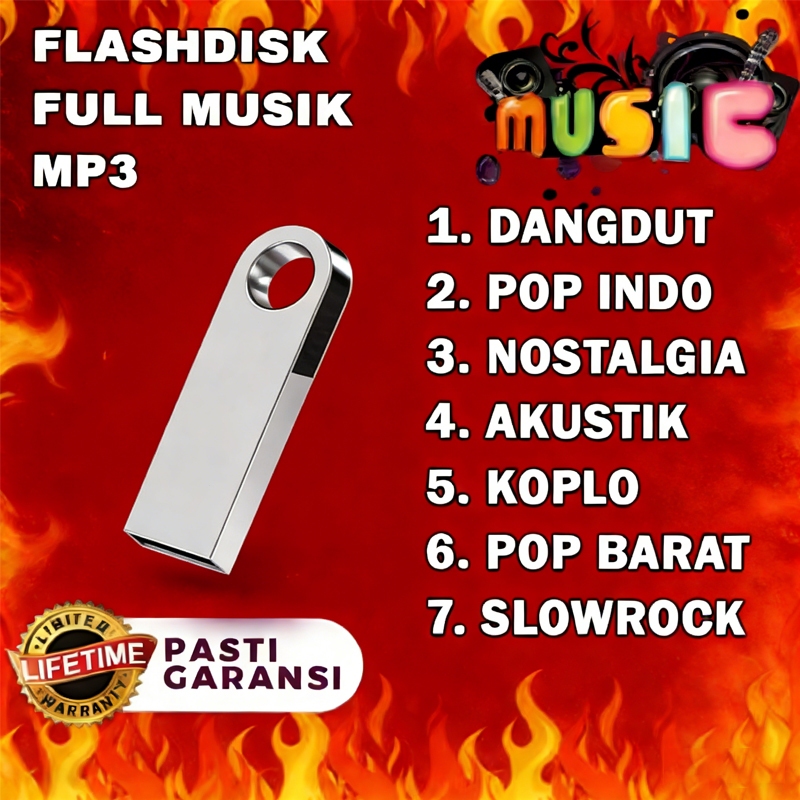 Flashdisk 32GB untuk Hiburan Mobil & Karaoke: Kompatibel dengan Pemutar Musik, TV, dan Mobil