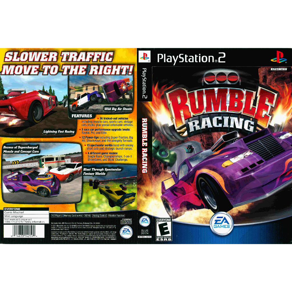 KASET GAME PLAYSTATION 2 - RUMBLE RACING