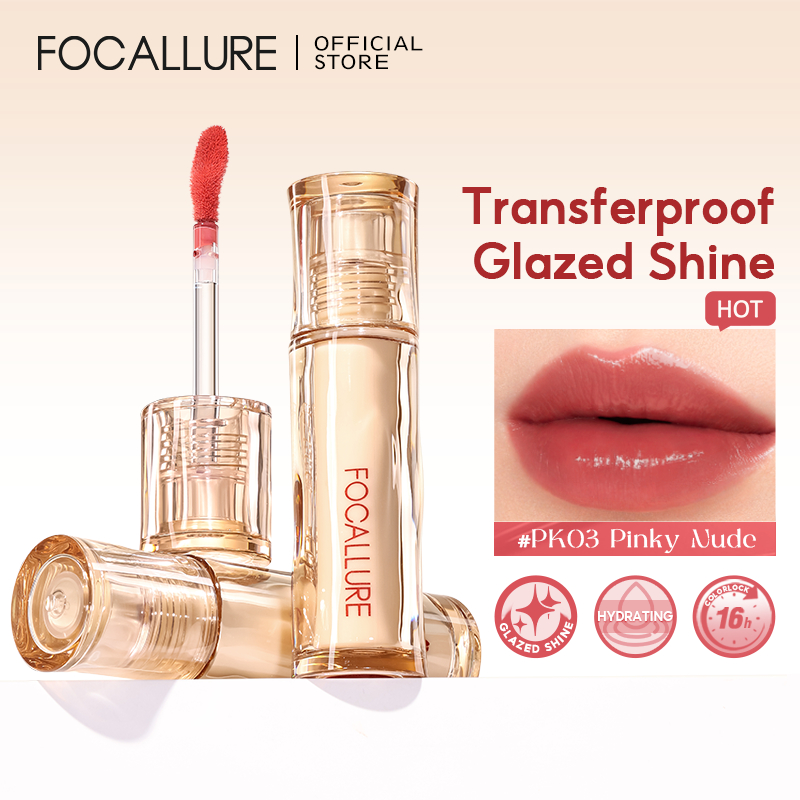 BPOM FOCALLURE Lip Tint Super Glazed Shine Lip Glossy Lightweight
