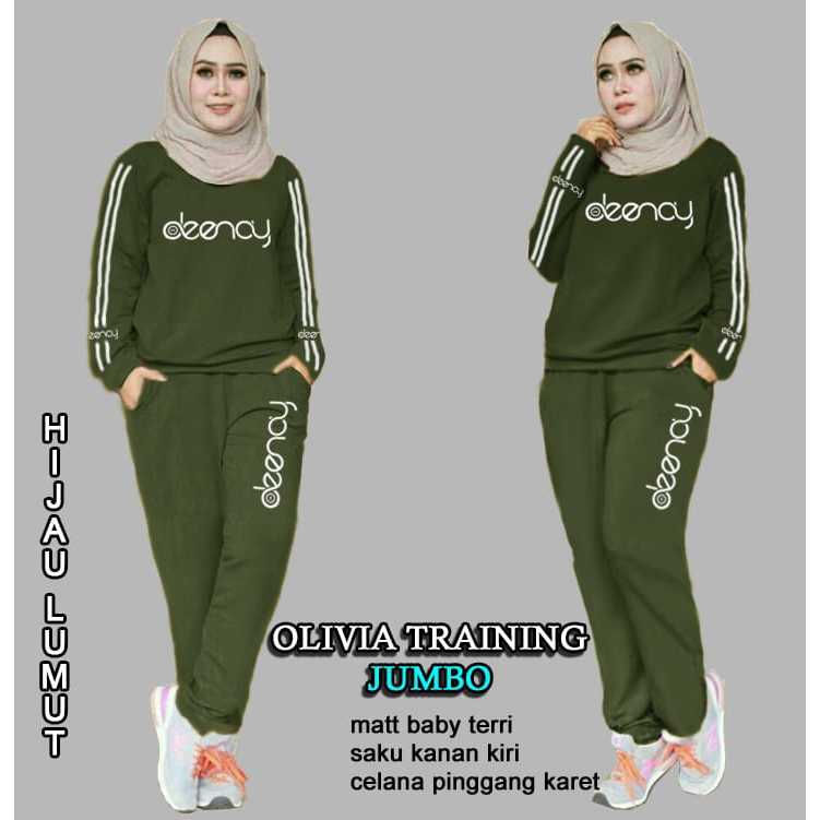 Baju Training Olivia Set Jumbo bahan babyterry