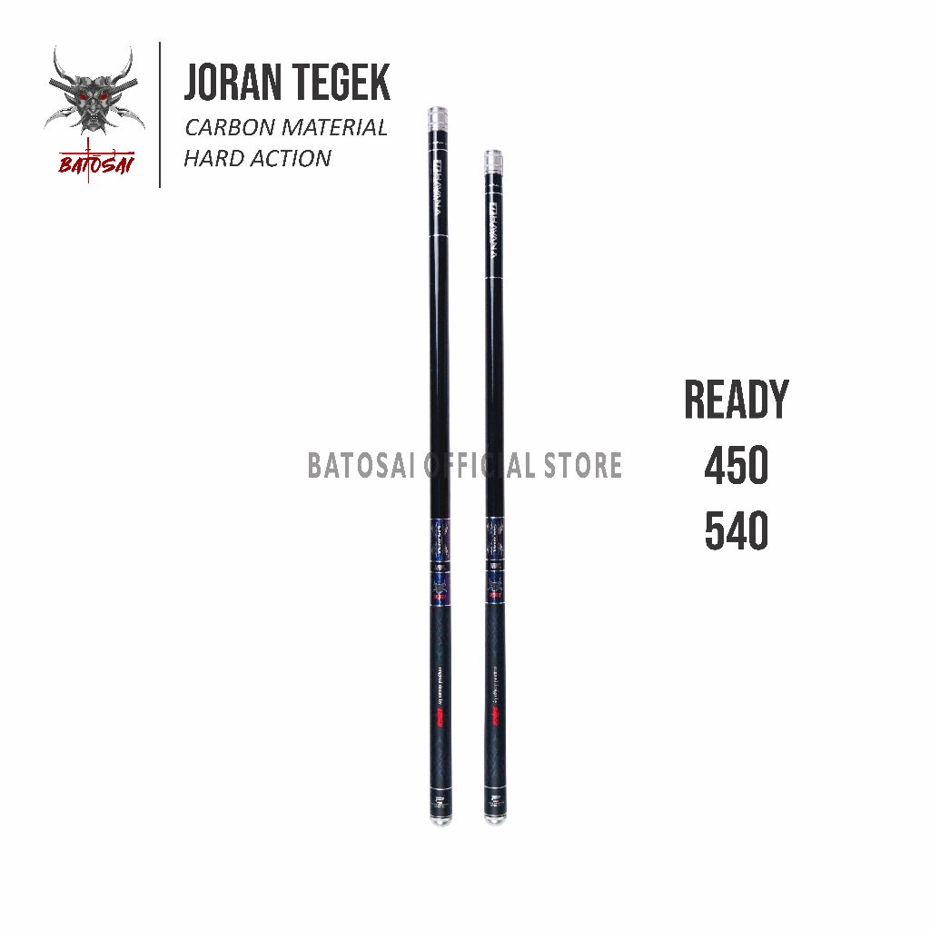 Batosai - Tegek Havana Series Ruas Pendek Bahan Carbon 450 - 540 Action Medium Hard