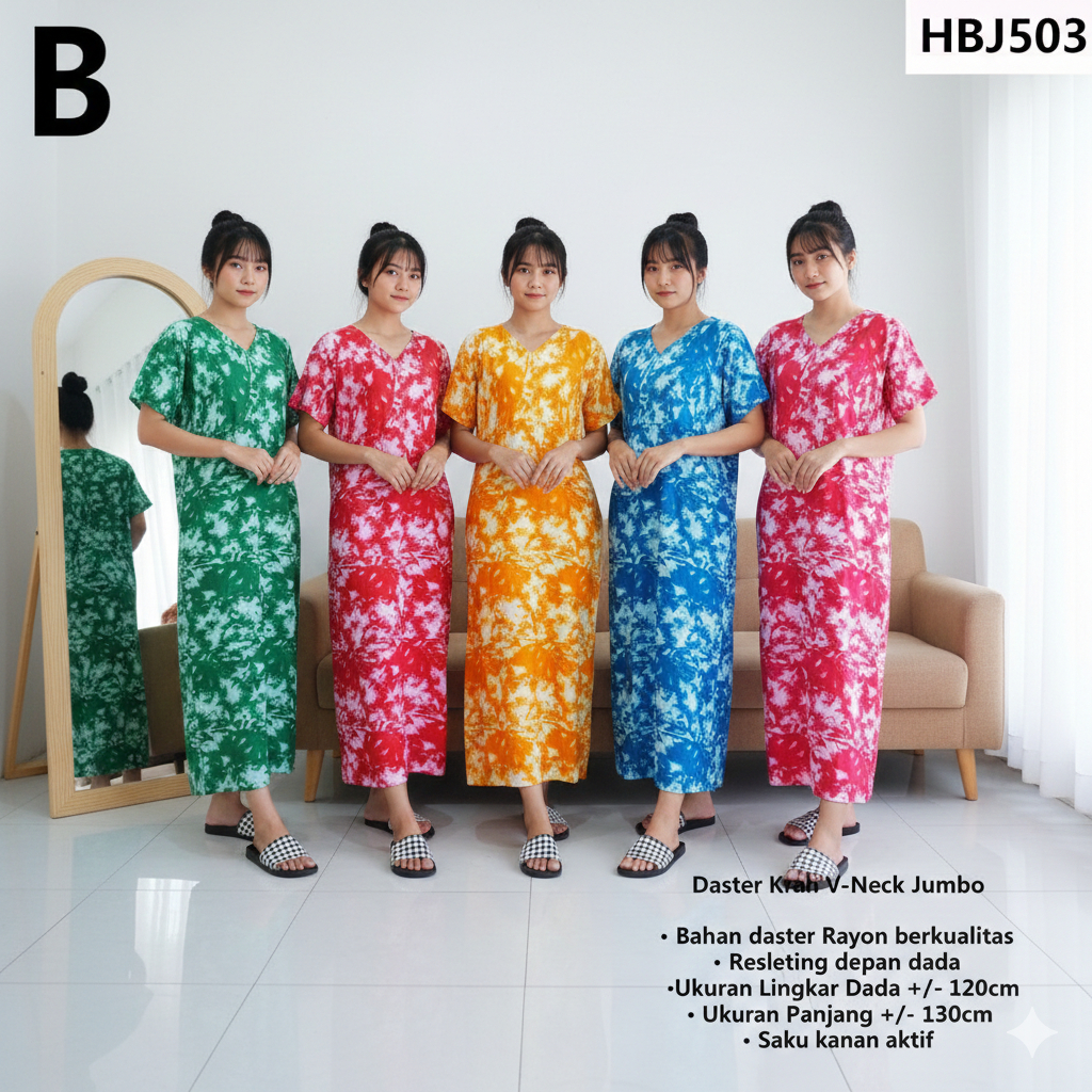 [ HBJ / HBJV ] GROSIR DASTER HEBEL JUMBO VNECK / DASTER RUMAHAN / DASTER REMAJA / DASTER BUSUI / DAS