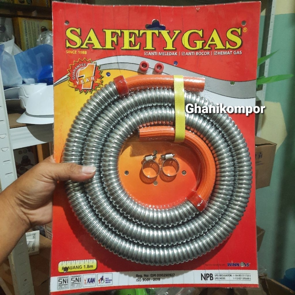 Selang gas safety -Selang gas lpg safety -Selang kompor gas Safety otomatis