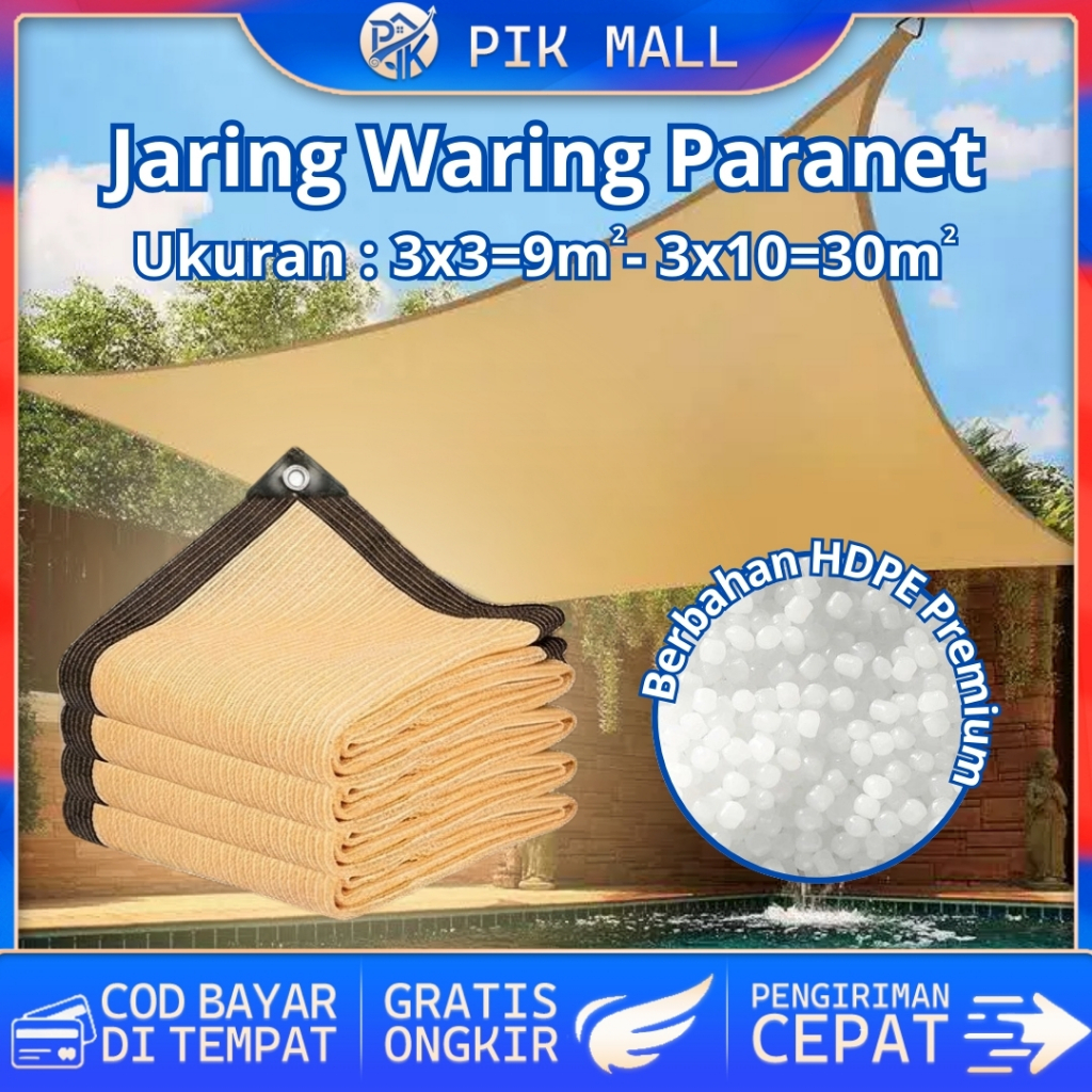 PIKMall - JARING WARING PARANET lebar 3 meter 95% Tahan Lama Ntuk 9-30 Meter Persegi