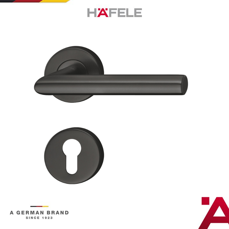 Hafele Inferno 2171 Gagang Kunci Pintu/Pintu Rumah Stainless Steel 304 Hitam - Pegangan Pintu Set Mo