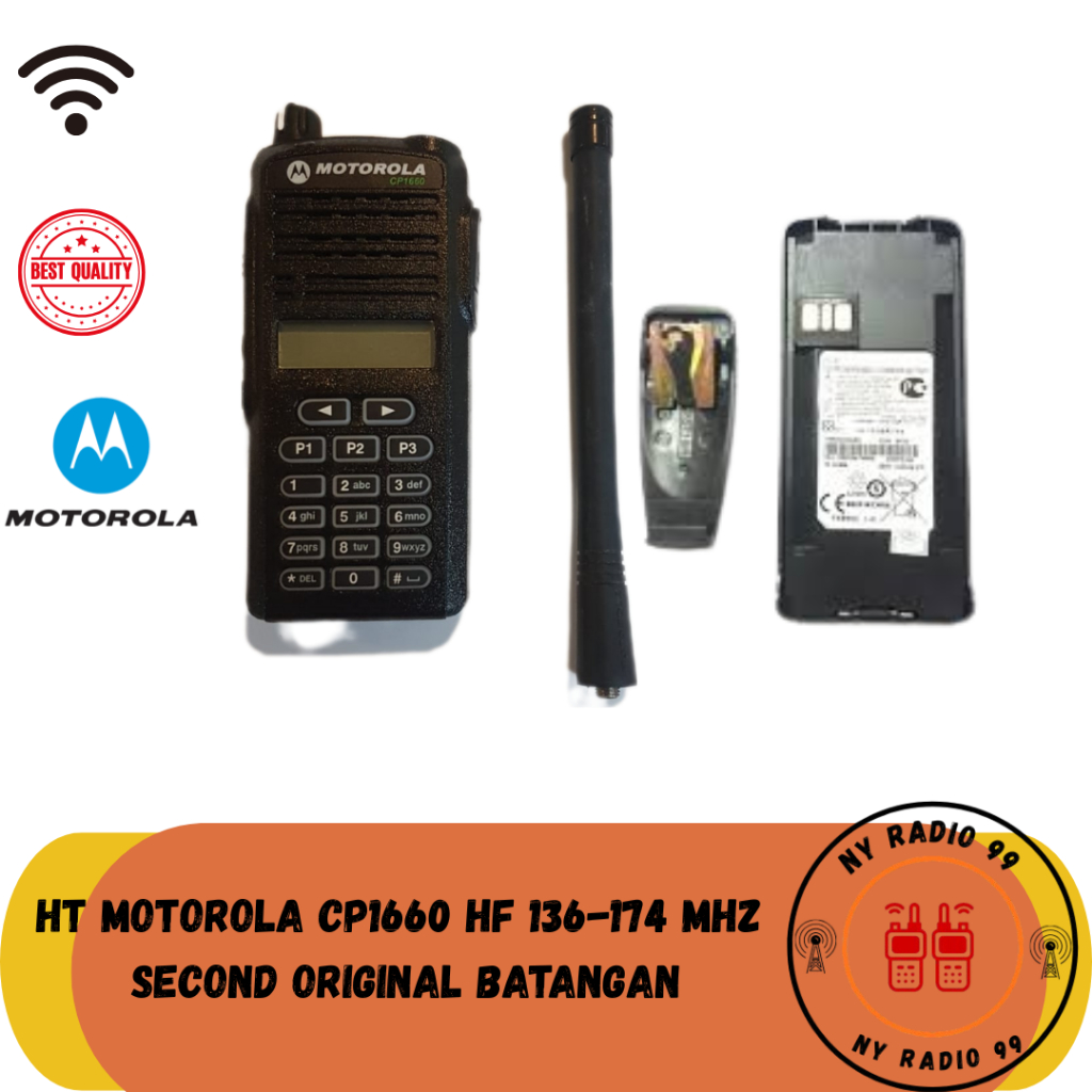 HT Motorola CP 1660 VHF Second Original Batangan Tanpa Charger