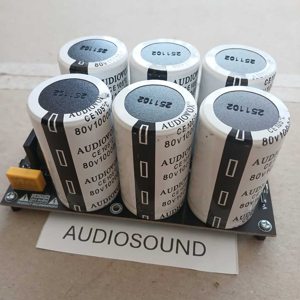 KIT PSU 6 ELCO 80V 10000UF AUDIOVOX psu simetris untuk power ampli class ab