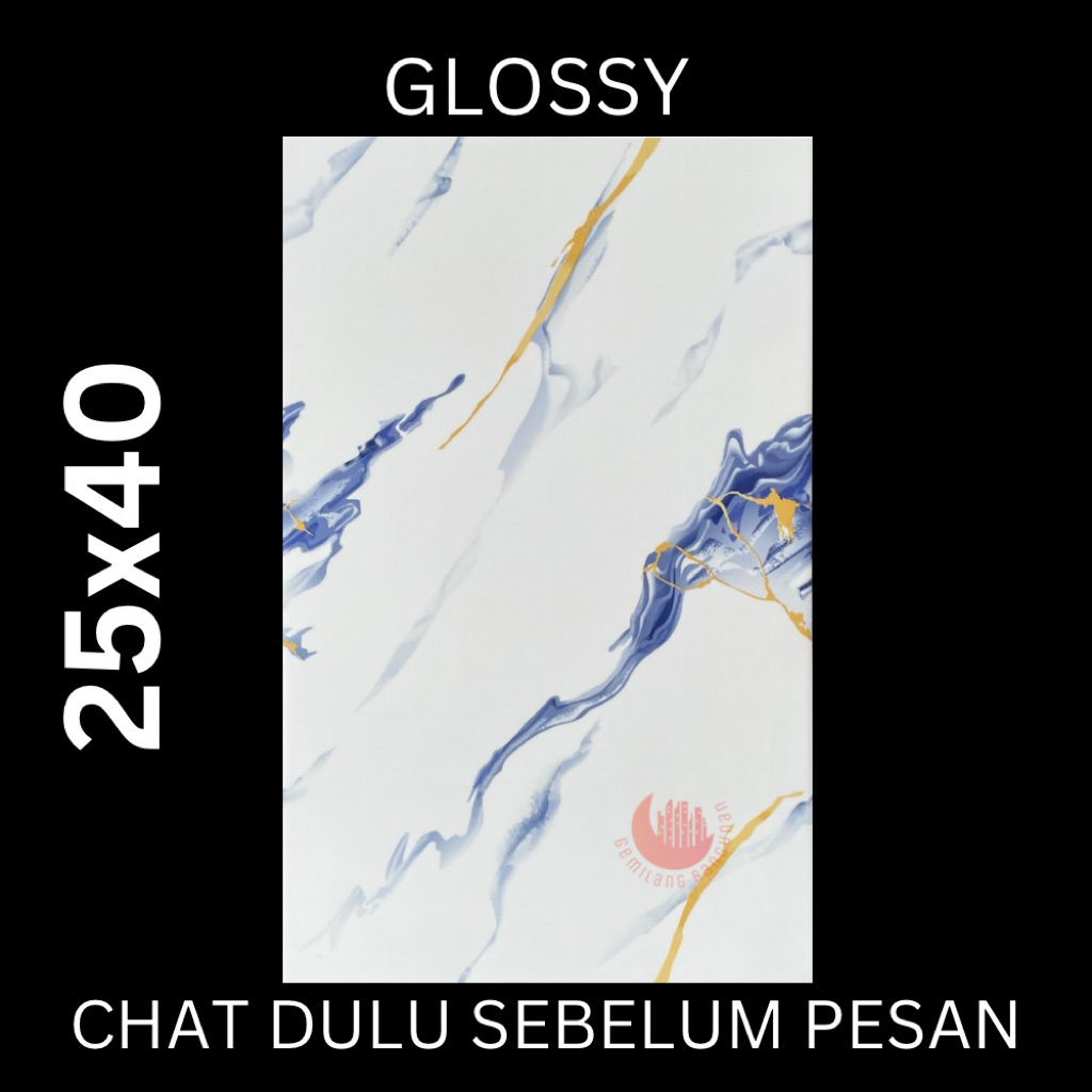 KERAMIK  25x40 ALPEN BLUE / KERAMIK DINDING / KERAMIK KILAT / KERAMIK WC / KERAMIK CARARA