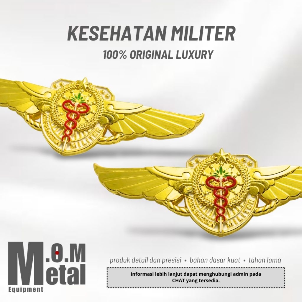 Brevet KESEHATAN MILITER (100% Original Luxury) - Tersedia Grosir Brevet untuk Resaler, Brevet TNI, 
