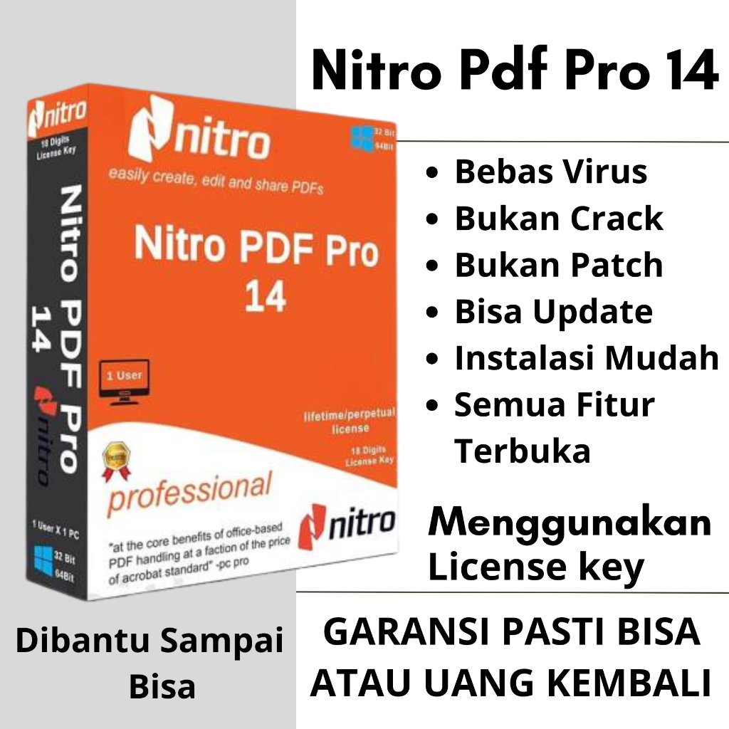 Nitro Pro 14 / Nitro pdf Pro 13 License Lifetime Bergaransi / edit pdf Nitro PDF 13