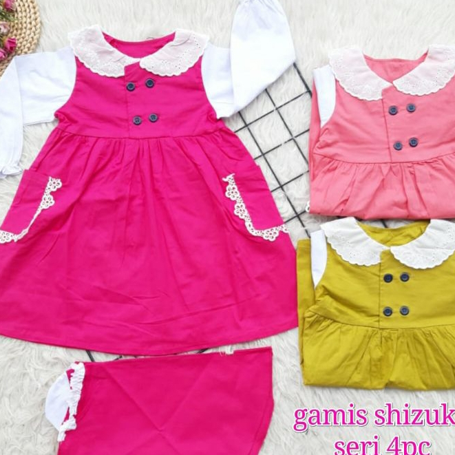 Gamis Anak Perempuan Shizuka Set Hijab - Gamis Anak Muslimah