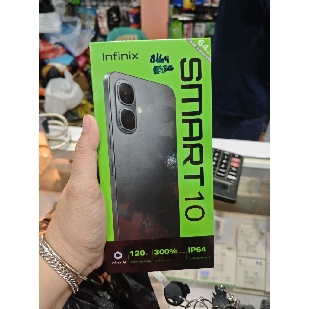 INFINIX SMART 10 RAM 4+4 GB INTERNAL 64 GB BARU SEGEL ORIGINAL GARANSI RESMI 1 TAHUN SEJAK HP DI AKT