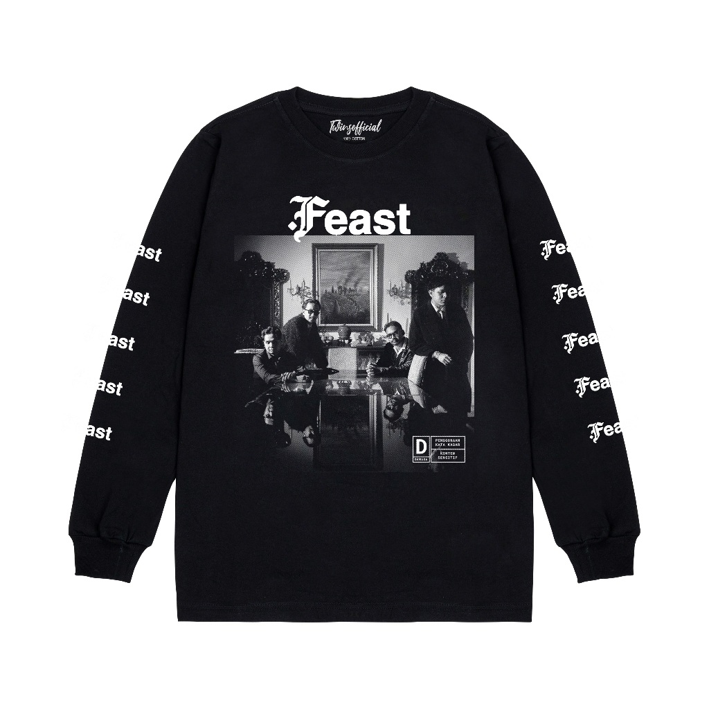 Twins Kaos Feast Long Sleeve Membangun & Menghancurkan - Album Musik Feast Membangun & Menghancurkan