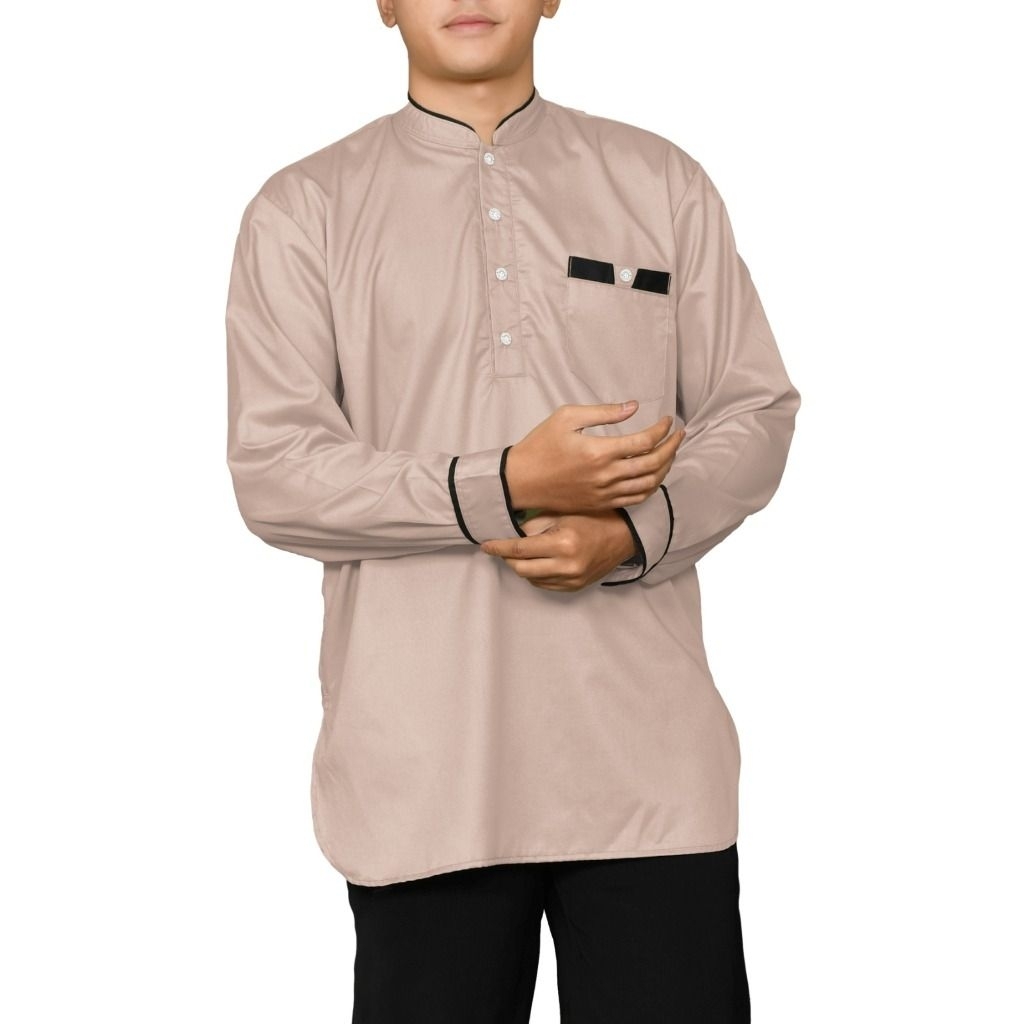 ZUHAIRI - BAJU KOKO KURTA PRIA AYAH BAPAK BAPAK MUSLIM JUMBO LENGAN TANGAN PANJANG KATUN TOYOBO PREM