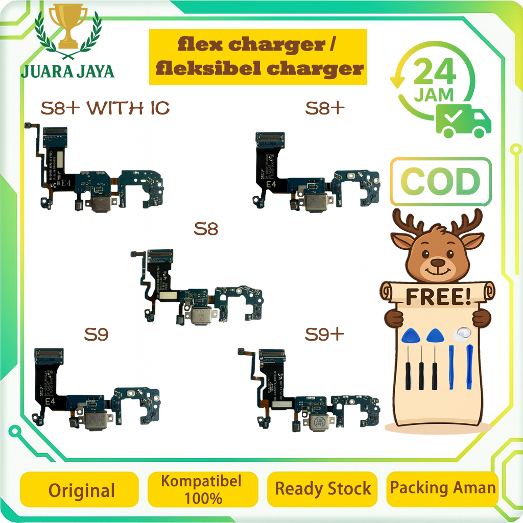 Flexible Konektor Cas Charger With IC Kualitas Original For SAMSUNG S8+ / S8 / S9 / S9+  New Origina