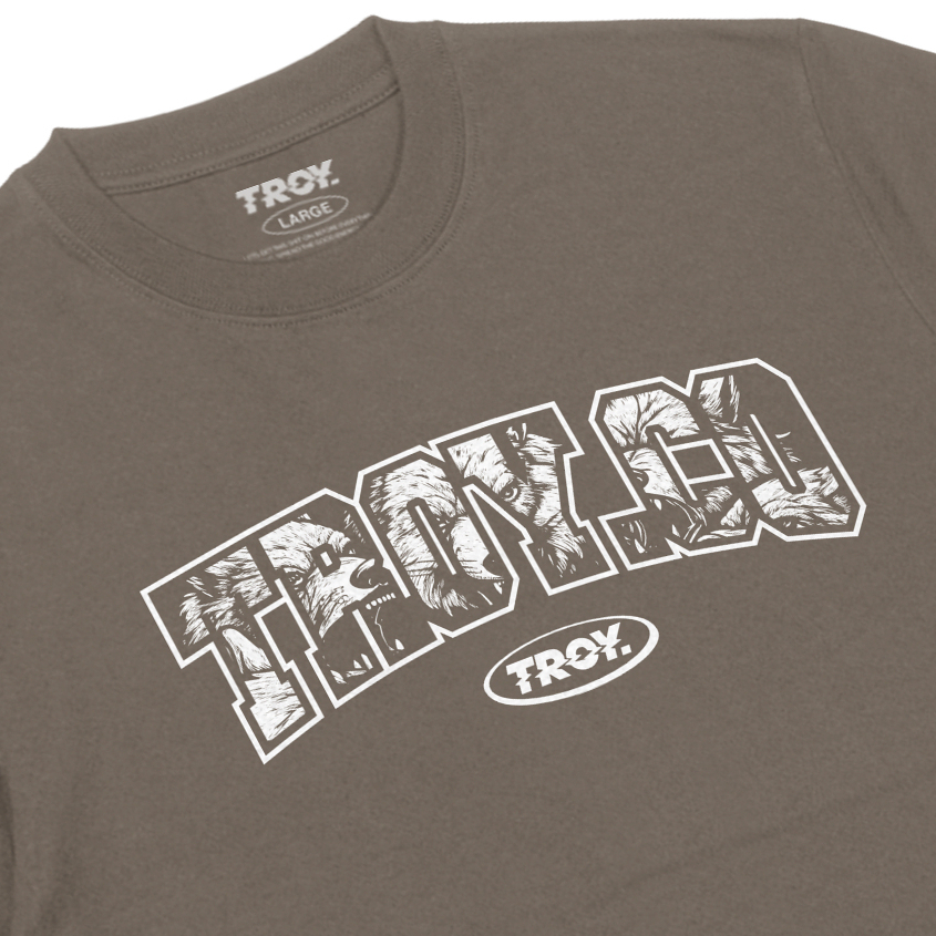 Troy Company Tshirt Maple Brown In Hyena - Kaos Lengan Pendek Kaos Coklat Maple MTD 2886