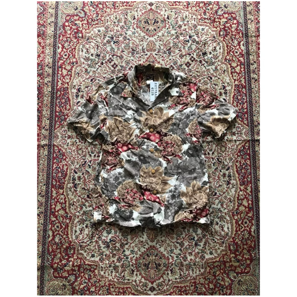 Kemeja Oniwa soto hawaiian shirt Vintage Rayon short Vintage hawaiian shirt H889