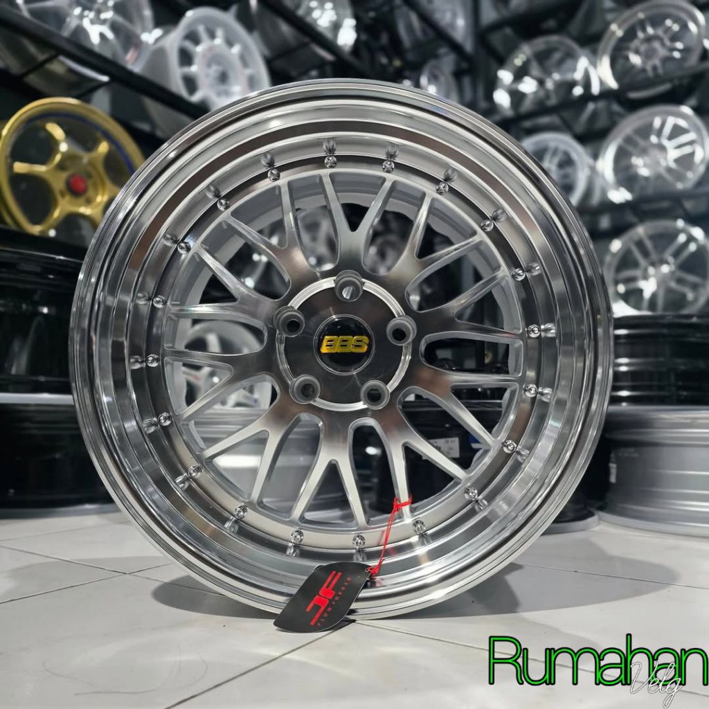 velg ring 18 bbs lm flow forming pcd 5x120 lebar 8,5 - 9,5 velg racing bmw r18 velg bmw e46 velg mob