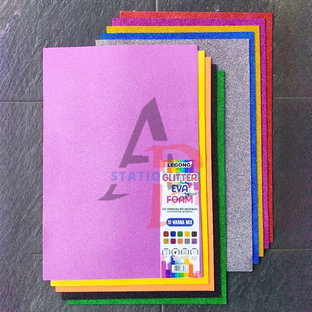 Busa Seni Glitter Foam Art Warna 40x60 ( Pak ) [ Original ]