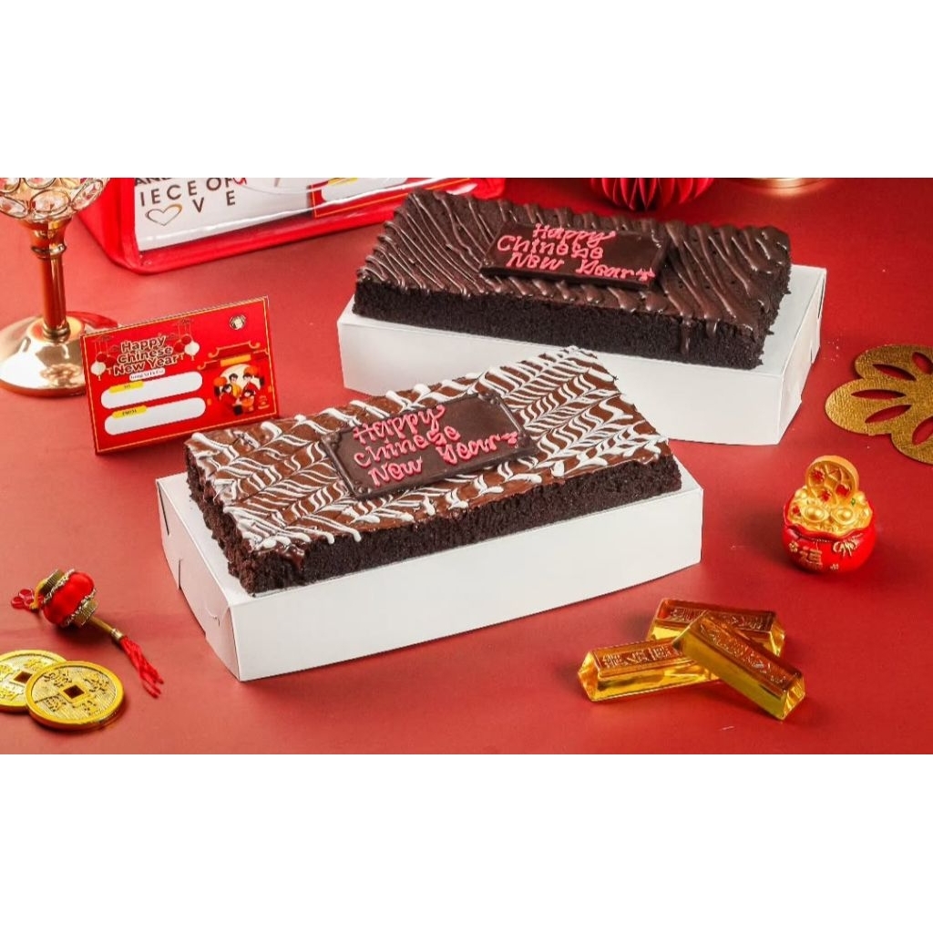 BISA DADAKAN Hampers Imlek Brownies Kukus Marble Coklat Meses Keju