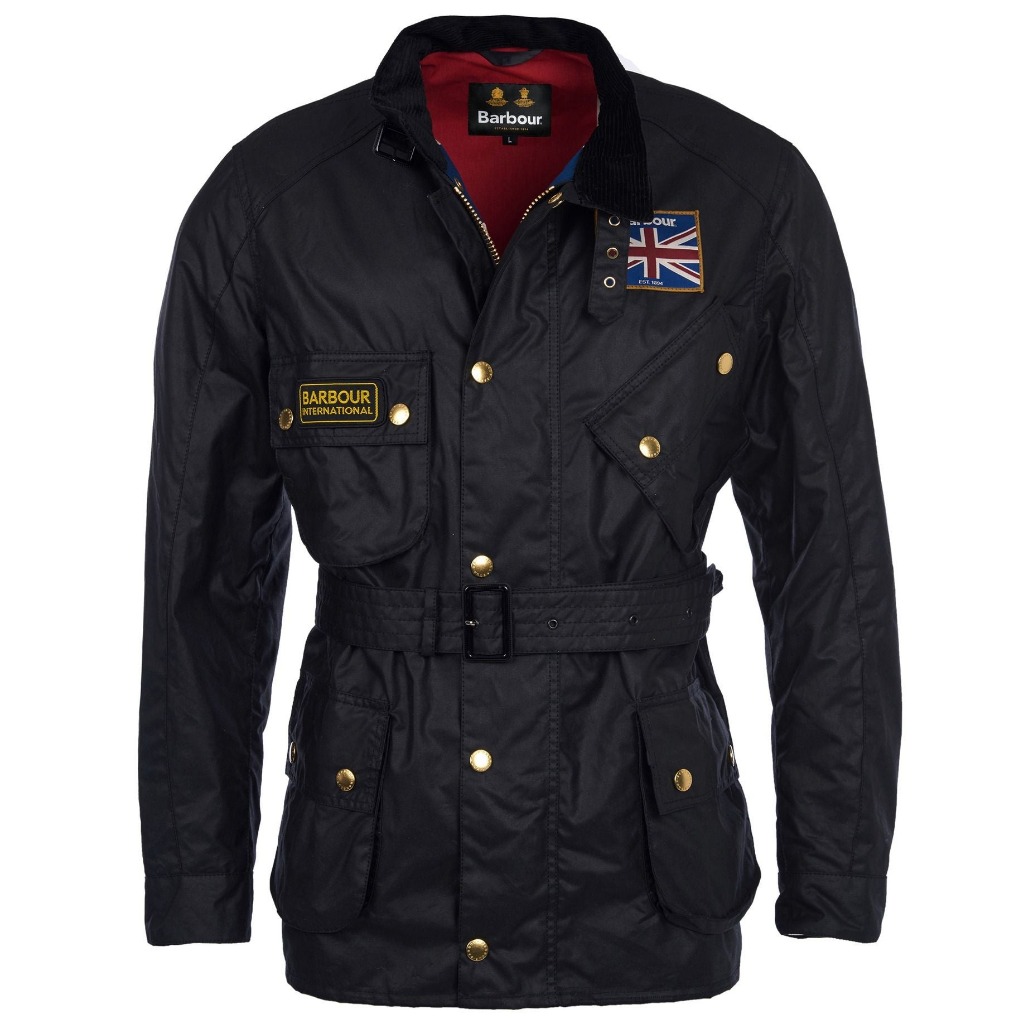 Barbour International Union Jack Wax Jacket "Made In Bulgaria" Original