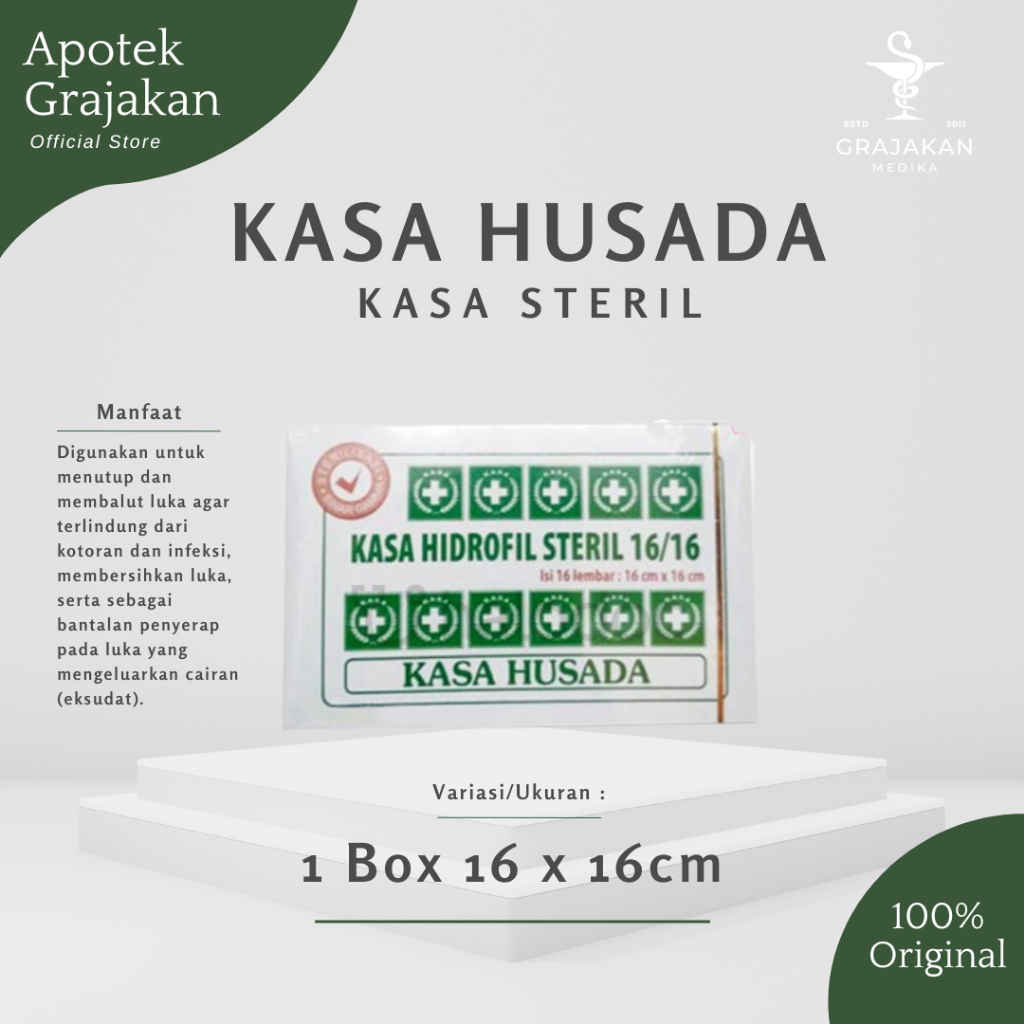 Kasa Steril Husada 16cm isi 16 Kasa Husada