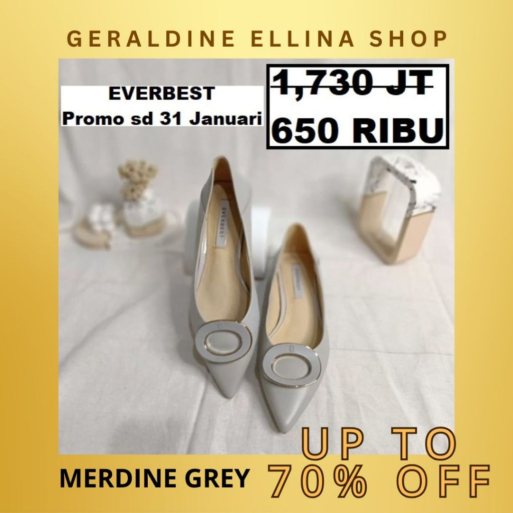 Sepatu flat everbest Wanita perempuan cewe cewek EVERBEST ORIGINAL 100% SERI MERDINE