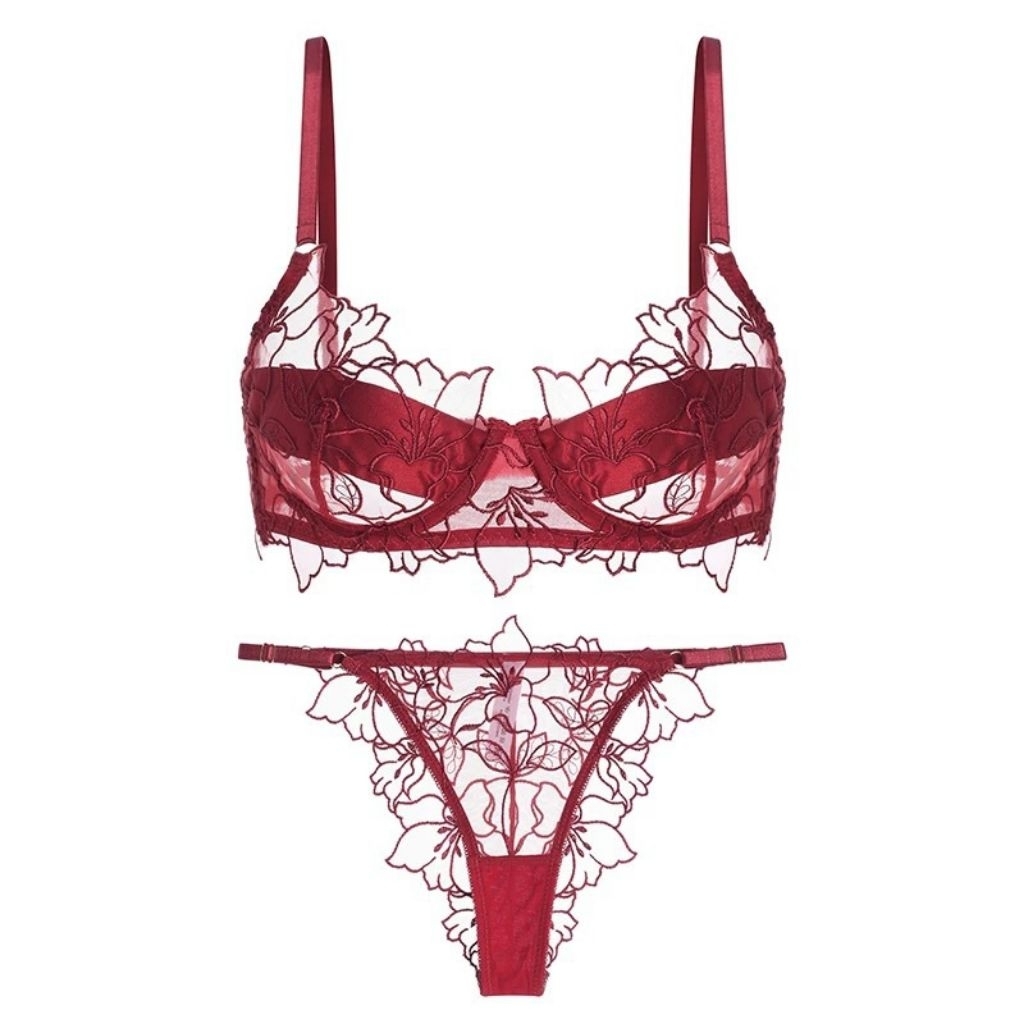 BEVERLY JEAN - Marie Set Setelan Bra Kawat + CD Seksi Cewe Pakaian Dalam Lengkap Renda