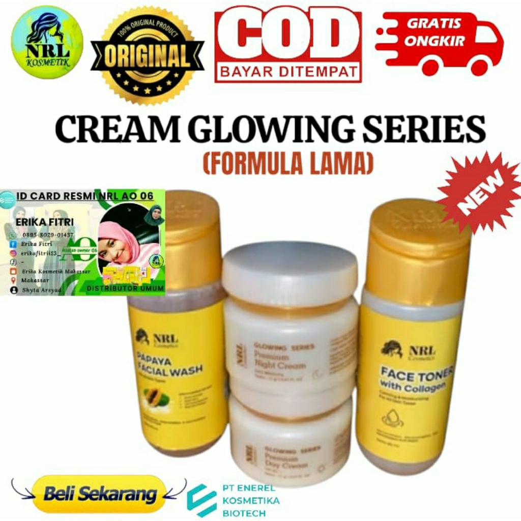 CREAM GLOWING SERIES FORMULA LAMA NRL KOSMETIK ORIGINAL 100 %