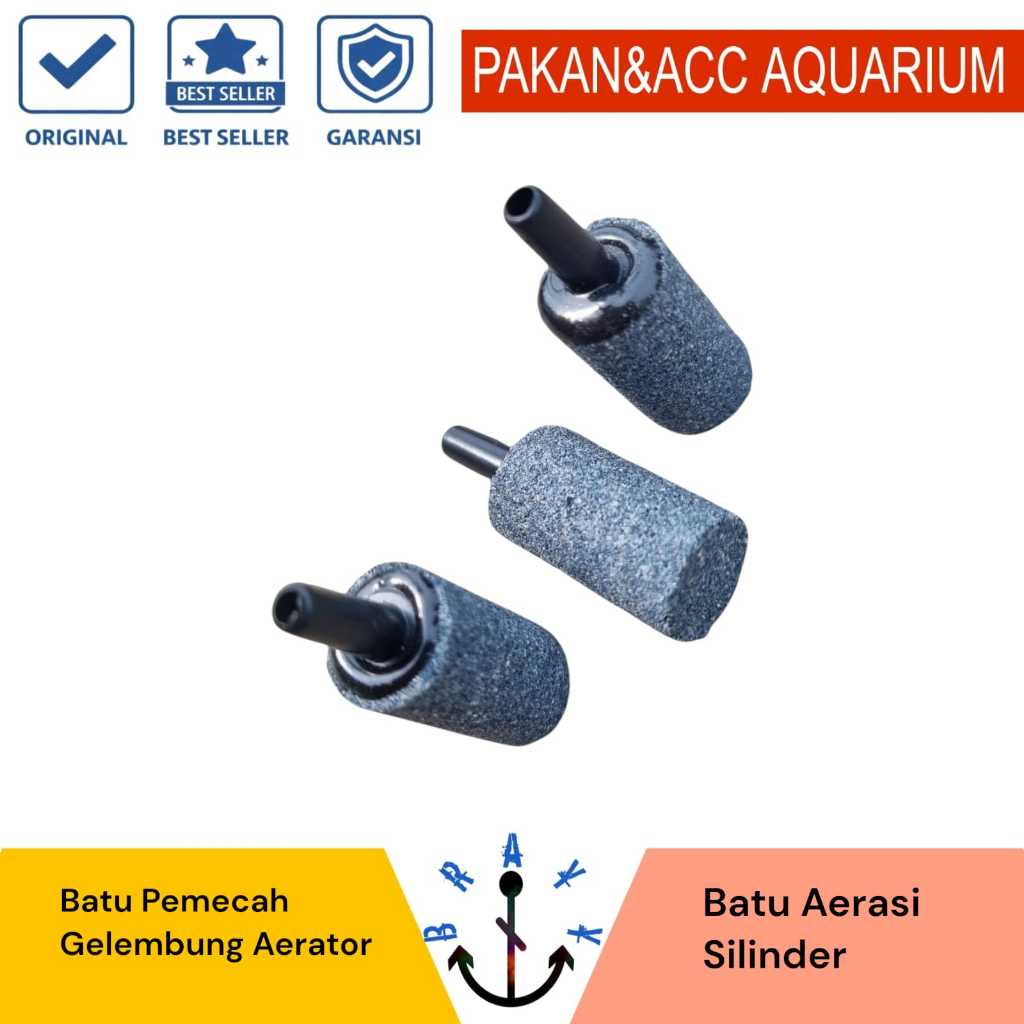 Batu Aerasi Bentuk Silinder Air Stone Aquarium L2