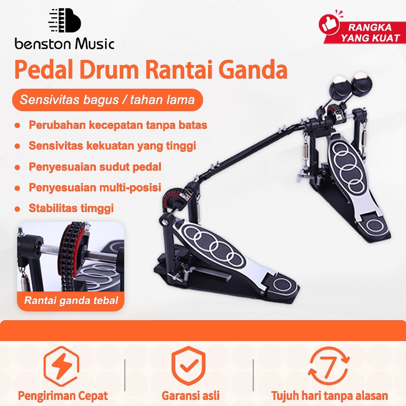 Benston Music-Pedal drum ganda/aksesori pedal drum/aksesori drum/pedal drum universal