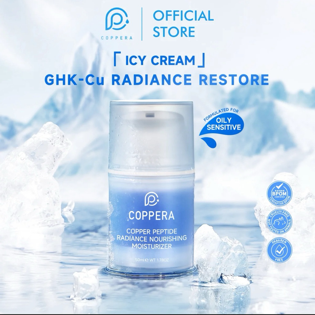 COPPERA ICY Cream Copper Peptide Radiance Repair Moisturizer 50ml