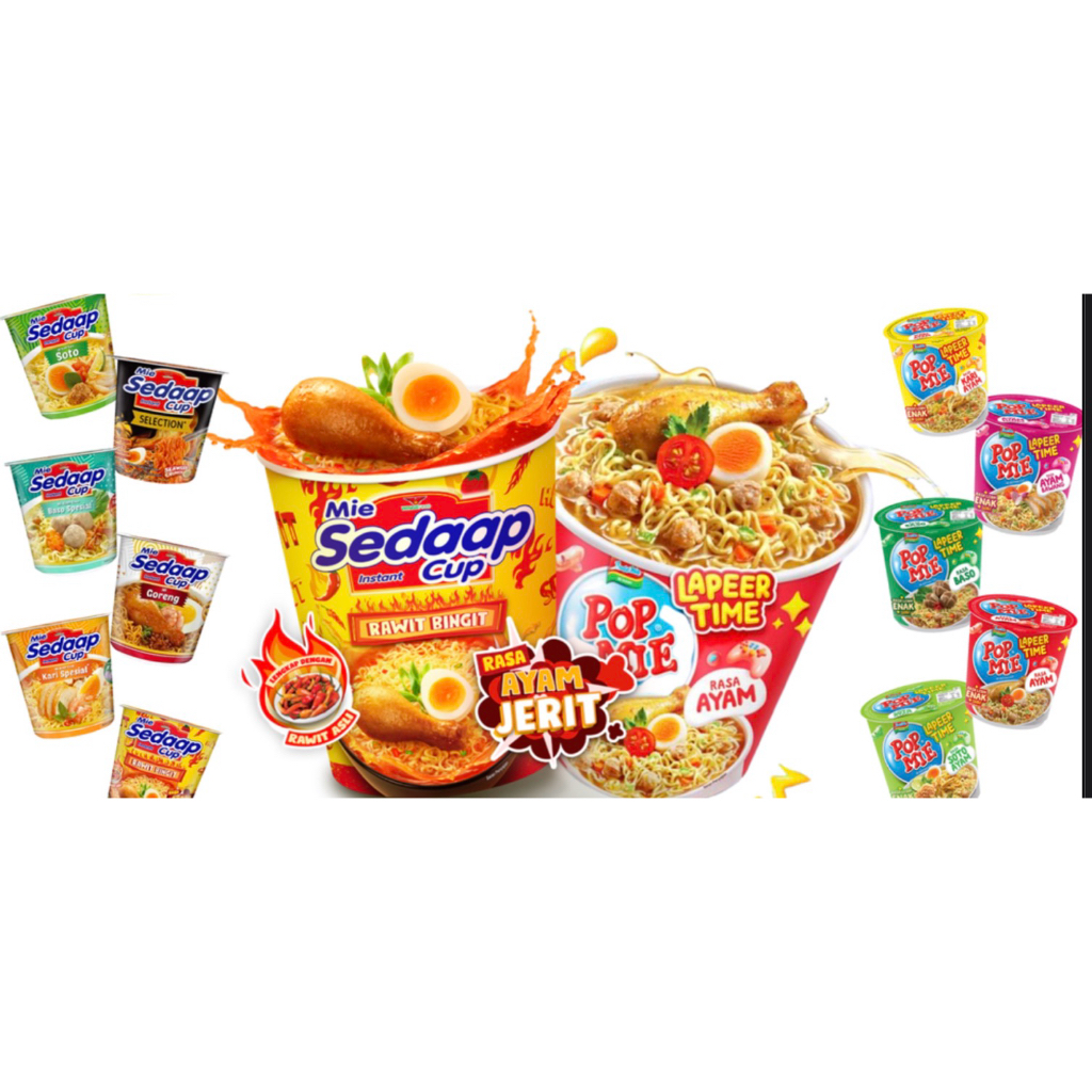 Mie Cup Mie Sedaap Cup Pop Mie Cup Goreng Cup Jual harga Kulak