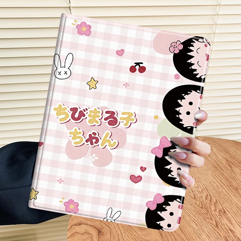 Chibi Maruko-chan Berdampingan Sarung Tablet Motif Retro Kain Motif Tradisional - Bahan Tahan Lama R