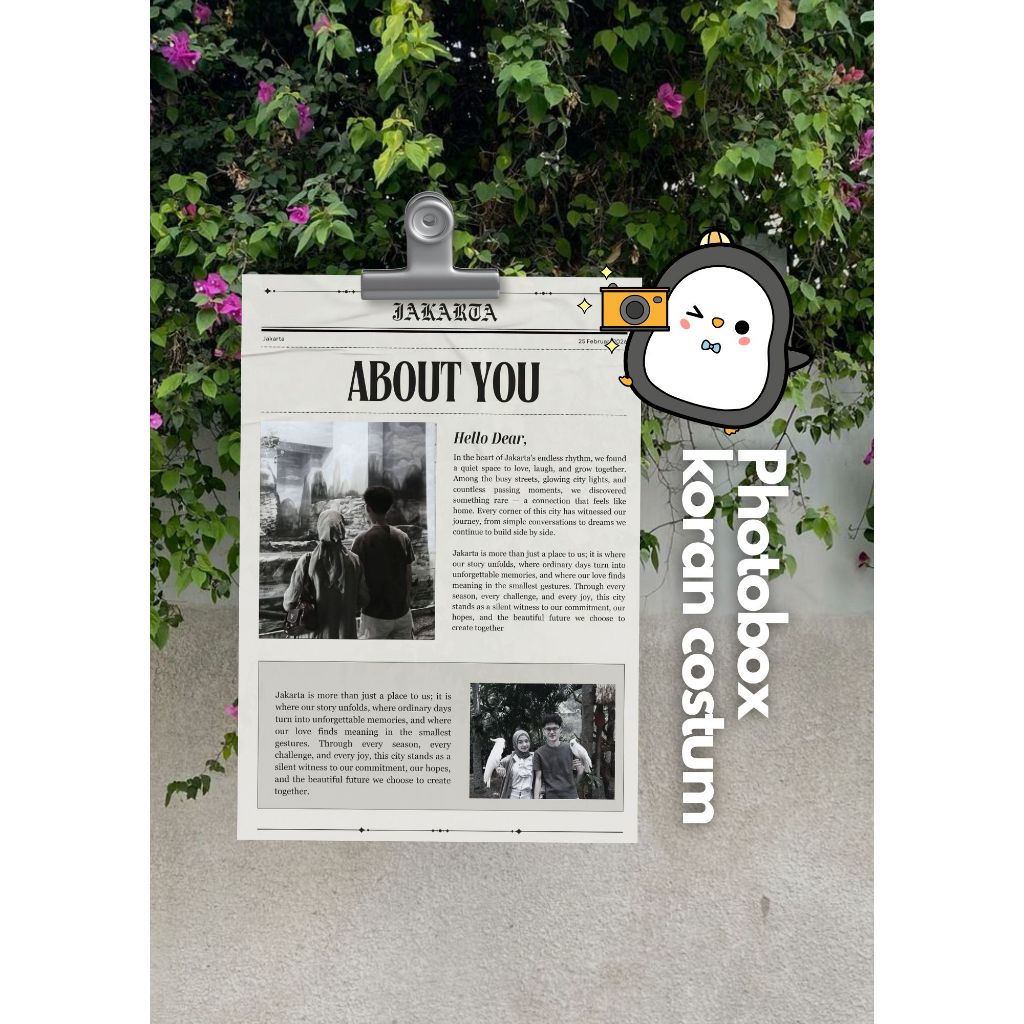 Photobox Koran Custom A3+ – Cetak 2 Sisi | Kado Unik & Estetik