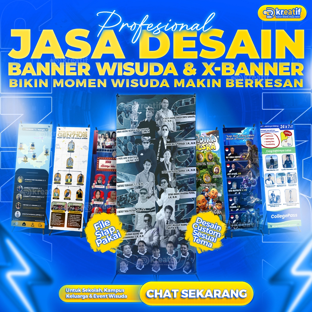 Jasa Desain Banner & X-Banner Wisuda Profesional | Custom & Berkesan – DR Kreatif