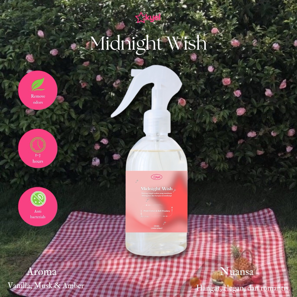 ROOM & LINEN Spray Midnight Wish | Kyel Scent