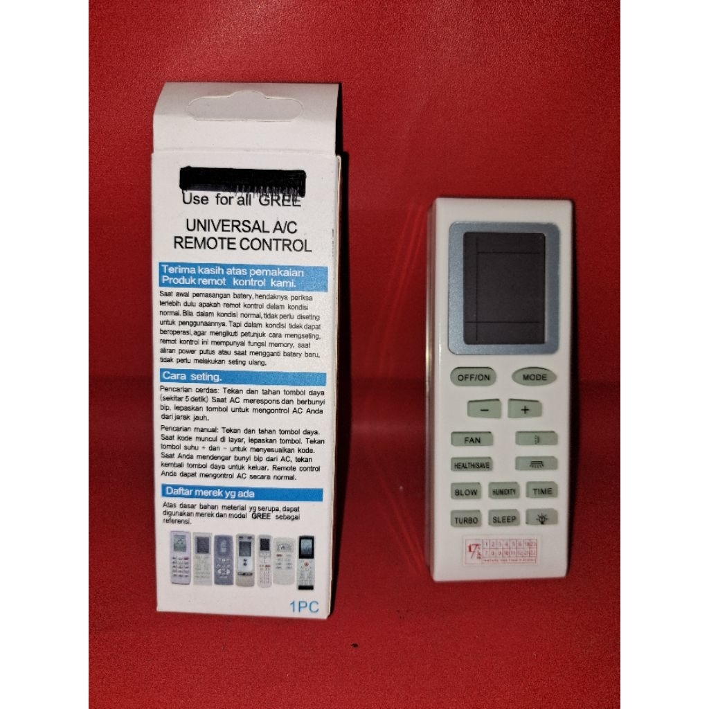 REMOTE AC UNIVERSAL MERK GREE