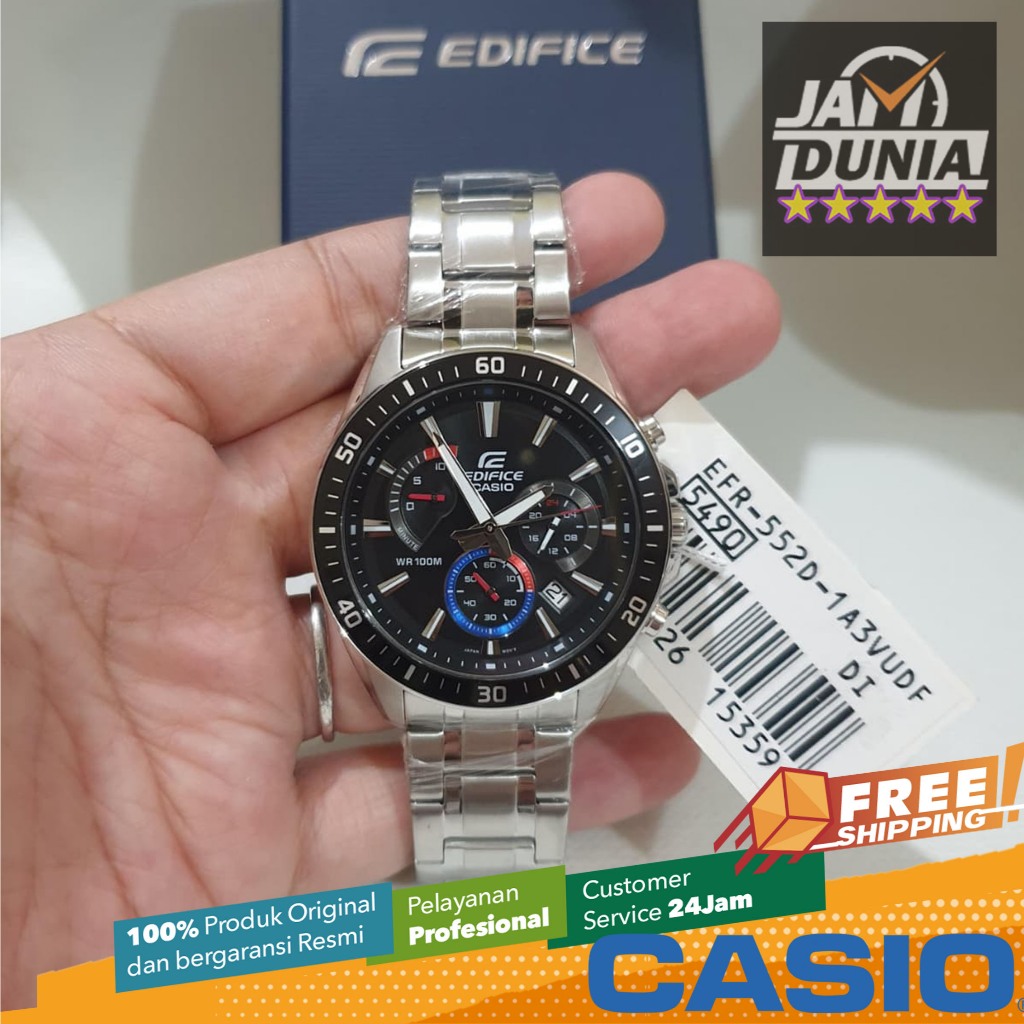 CASIO ORIGINAL EDIFICE EFR-552D-1A3 EFR 552D 1A3 552 D EFR552 JAM TANGAN PRIA ST