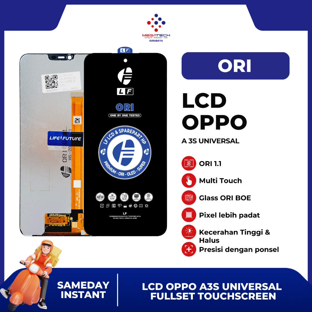 LCD OPPO A3S UNIVERSAL FULLSET TOUCHSCREEN