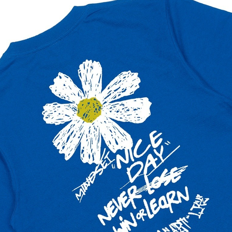 Troy Company Tshirt Royal Blue Nice Day - Kaos Lengan Pendek Kaos Biru Benhur MTD 2288