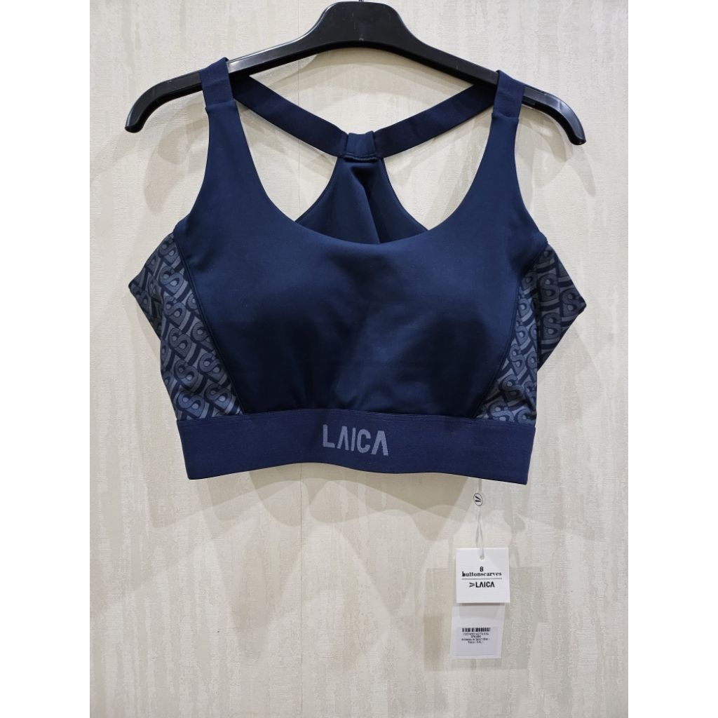buttonscarves x laica Athleisure Sport Bra - Navy