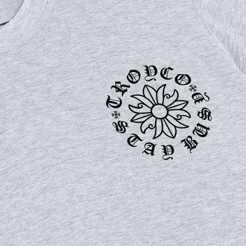 Troy Company Tshirt Grey Misty Sacred Flower - Kaos Lengan Pendek Kaos Abu Misty MTD 3255
