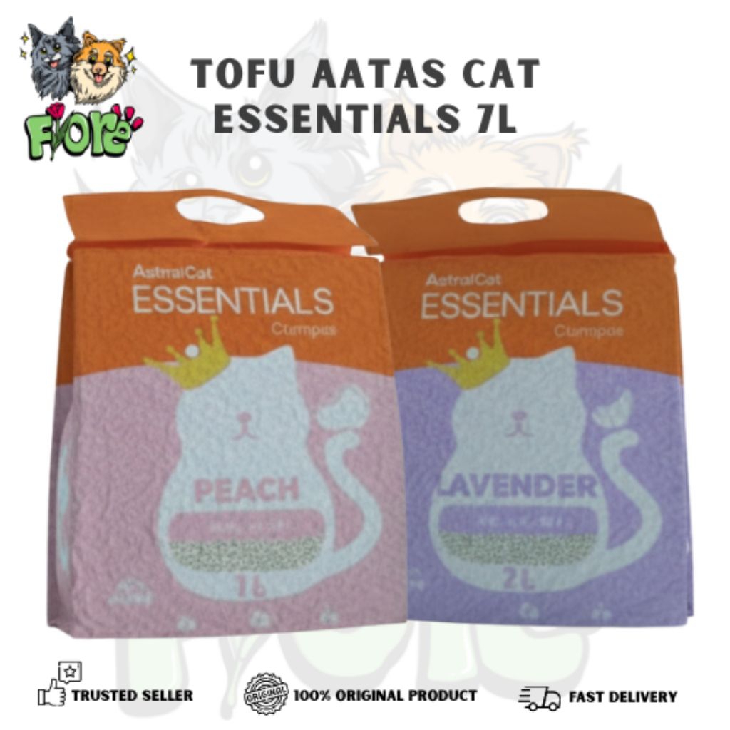 (expedisi) Tofu Aatas Cat Essential 7L Pasir Kucing Tofu Aatas Essential