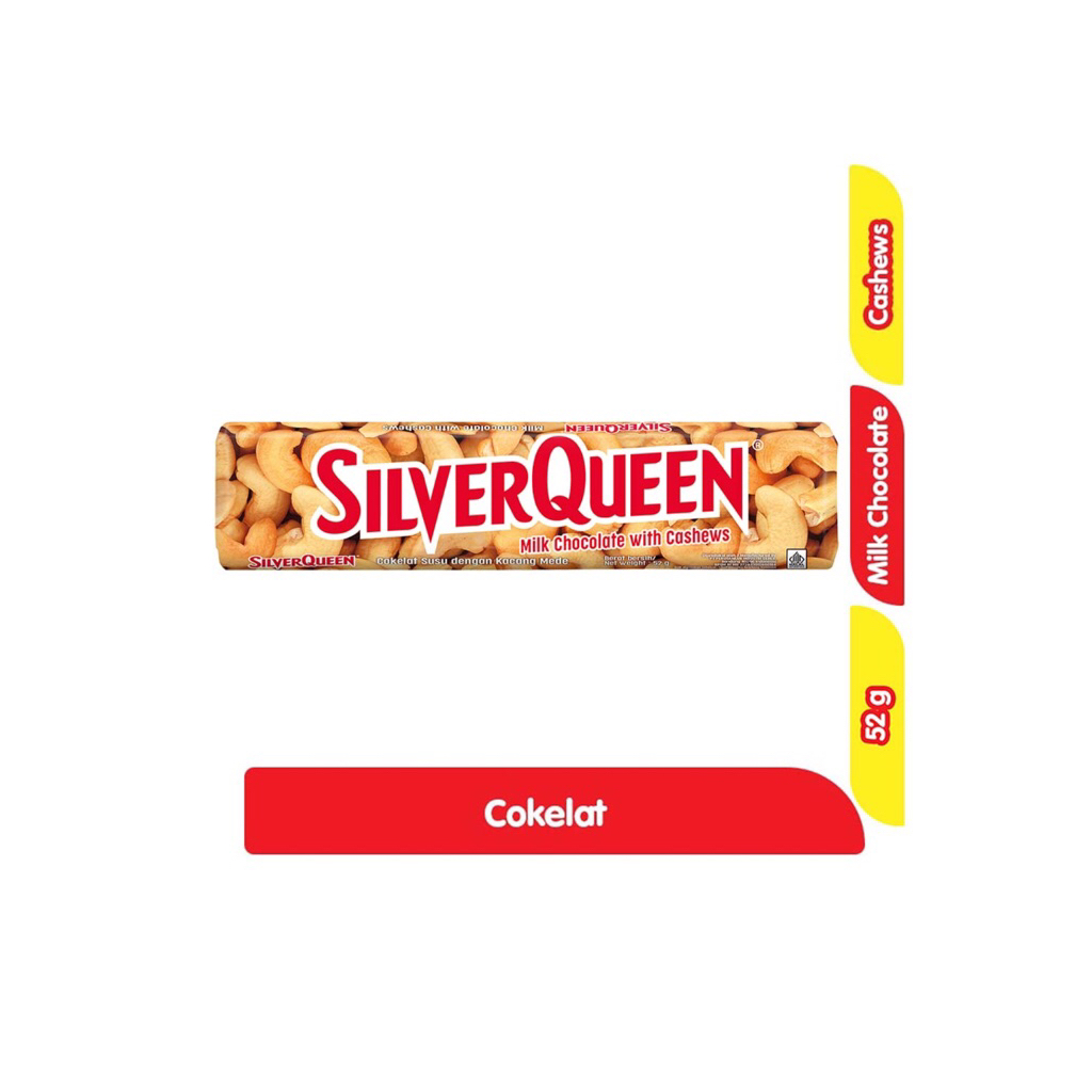 SilverQueen Coklat Susu Batang Cashew dan Almond 52g