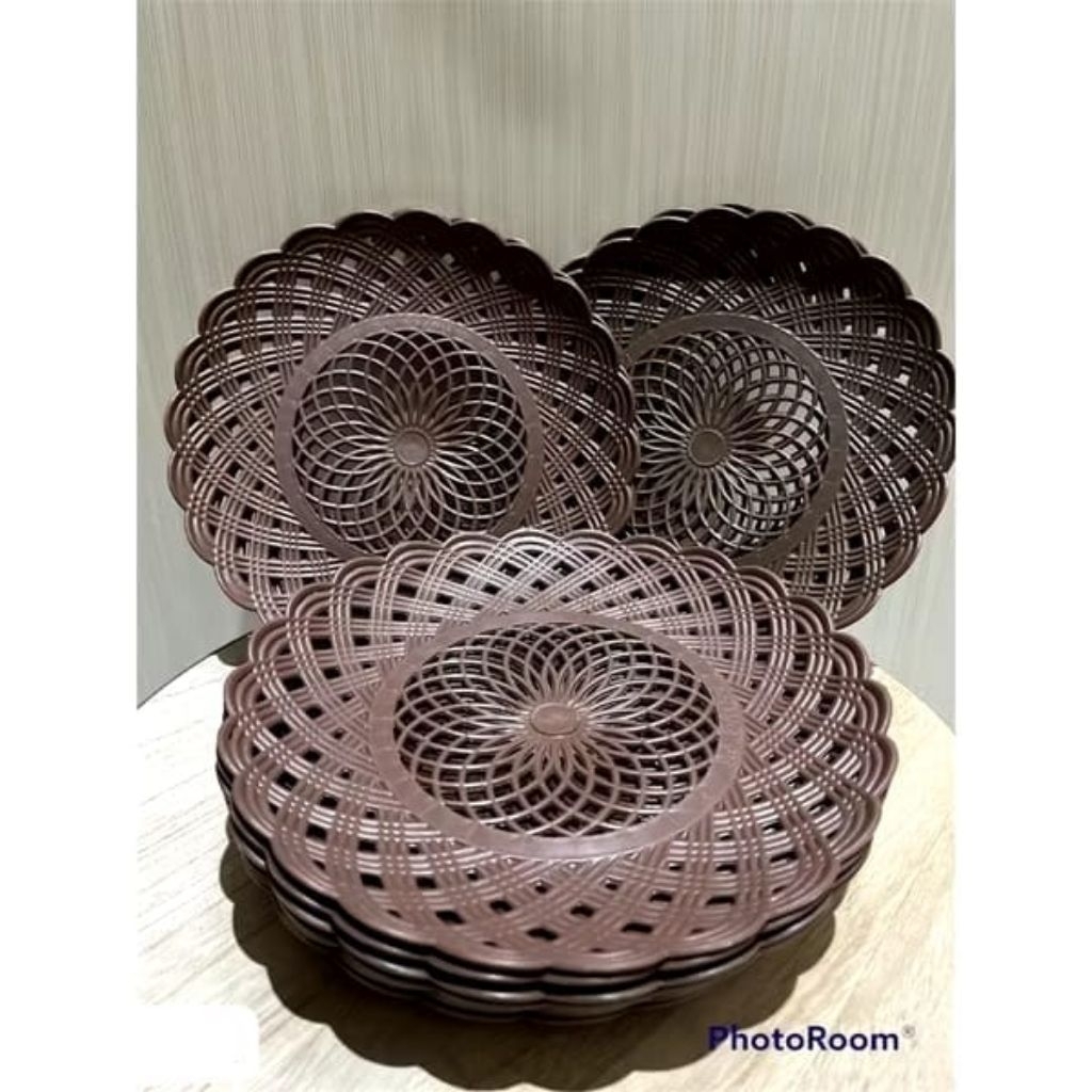 PIRING ROTAN PLASTIK 1 LUSIN = 12 PCS